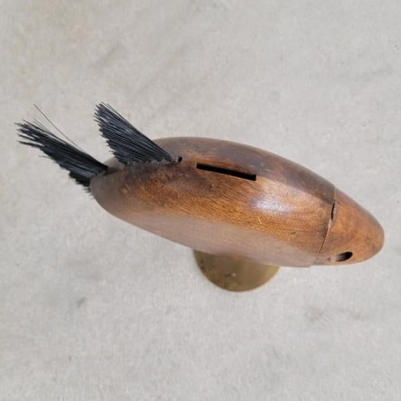 Mid Century Modern Fish Sculpture Coin Bank - Picture 6 of 8